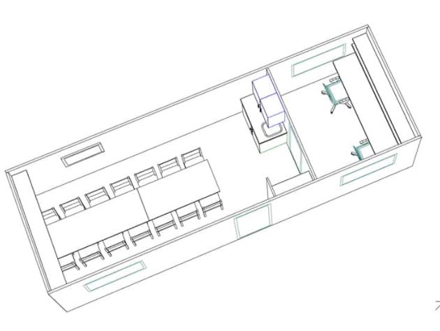 Letthus m/kontor 2 personer, møterom 10 personer